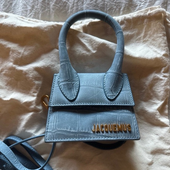 JACQUEMUS Le Chiquito Bag in Croc-Embossed Leather - Picture 9 of 12